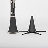 Schwarzer Klarinettenständer aus Kunststoff, geeignet für A- und B-Klarinetten, mit kurzem Kegel, leicht und tragbar, einfach zu verstauen