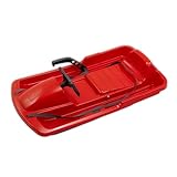 KHW | Lenkschlitten Snow Fox | Rot | 95 cm | TÜV-geprüft | inkl. Zugseil | ausgefeiltes Lenksystem | kälte- und lichtbeständiger Kunststoff | Made in Germany