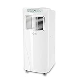 SUNTEC Mobiles lokales Klimagerät Fresh 9.000 Eco R290 | Klimaanlage für Räume bis 34 qm | Abluftschlauch | Kühler und Entfeuchter mit ökologischem Kühlmittel | 9.000 BTU/h | Für Wohnung und Büro