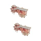 ifundom 2st 3D-Puzzle Rätsel Spielzeug Spielset Aus Holz Kind Hölzern Dreidimensional Xiangxi