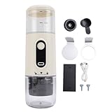Fockety Tragbare Kaffeemaschine, Schnurlose Espressomaschine mit Wiederaufladbarem 2500 -mAh - und Premium -ABS -Material für Kaffeekapseln und Gelände, Ideal für das Reisebüro (WHITE)