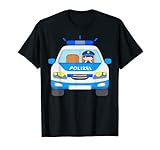 Polizeiauto mit Blaulicht Polizist Polizei Streifenwagen T-Shirt