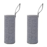 Isolierte Flaschenhüllen, 2 Stück, Neopren-Wasserflaschenträger für 550 ml, 750 ml, 1000 ml, 1500 ml Flaschen, Outdoor-Sport, Camping, Wandern (550 ml, grau)