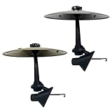 2 Pcs Car Cymbal Becken Autounfall Cymbals Drum Cymbals für Auto Crash Becken Lüftungsschlitz 360° Drehbar,Passend für Alle Fahrzeugtypen(Gold+Silber)