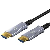 goobay 49883 Optisches High Speed HDMI Kabel mit Ethernet (AOC) / Glasfaserkabel/Hochgeschwindigkeitskabel für 8K@60 Hz / 4K@120 Hz/Kompatibel mit Ps5, Xbox, PC, TV / 10 Meter