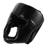 iplusmile Sparringshelm Karate-Ausrüstung Boxhelm Box-Gesichtsschutz Kickbox-Kopfbedeckung Schwamm Black