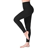 SINOPHANT Leggings Damen High Waist - Blickdicht Leggins mit Bauchkontrolle für Sport Yoga Gym(1 Schwarz,XXL)