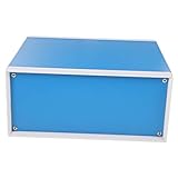 Homoyoyo Kasten Metallgehäuse elektronik gehäuse reihenklemme jbö box Gehäuse für elektronische Projekte elektronische Gehäuse DIY schaltschrank gehäuse Projektboxen für Elektronik Blue