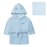 HAGOT Baby Jungen & Mädchen Unisex Bademantel, Weiches Plüsch Flanell Fleece mit Kapuze Bademantel, 62 * 42 CM (0-6 Months)