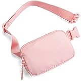Telena Bauchtasche Damen Gürteltasche Herren, Sport Mode Hüfttaschen Frauen Brustbeutel Umhängetasche Crossbody Bag mit verstellbarem Riemen,Rosa