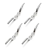 PRIOstahl Flaggenklampe Klampe Bootsklampe Belegklampe Festmacherklampe Seilklampe - 68mm x 4 Stück Edelstahlklampe Bootsbeschläge Klemme Befestigung für Tauwerk Fender Boot aus Edelstahl V4A