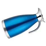 TOYANDONA Edelstahl Vakuum Isolierkanne Warmhaltekanne Blau Doppelwandig Auslaufsicher für Kaffee Tee Getränk Haushalt Geschenk