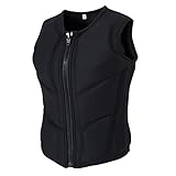 Wakeboard Safety Prallschutzweste Schwarz Minimal Bulk Design (Color : B, Size : L)