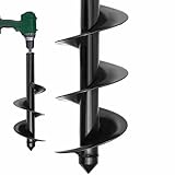 SYITCUN Bohrer zum Bepflanzen 9x40cm, robuste Birnenschnecke,Schlangenbohrer, Bohrer für Pflanzen, dreieckig, Gartenbohrer, Schneckenbohrer, Spiralbohrer, Blumenzwiebel-Pflanzschnecke