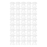 Oxxggkao 20/40 Stück Vorhangschienen Stopper Vorhang Ersatzzubehör Weiße PVC Gleiter Gardinenschienen Schiebeverschlüsse Gardinenschienen Stopper