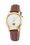 Master Time Funk Quarz Damen Uhr Analog-Digital mit Leder Armband MTLA-10299-13L
