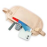 SGERUFZ 1 Stück verdeckter Geldgürtel, Anti-Diebstahl-Sicherheits-Gürteltasche, Sport-Gürteltasche, Verstellbarer Hüftgurt, wasserdichte Reisetasche(Khaki)