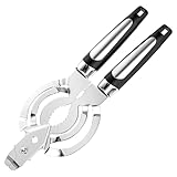Maxentico Deckelöffner, Büchsenöffner, Gläseröffner mit Aufhängeloch, Multifunktionaler Dosenöffner, Manuell Deckelöffner, Ergonomischer Griff Dosenöffner, Deckelöffner Edelstahl, Büchsenöffner Küche