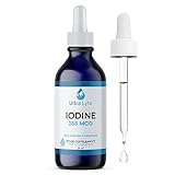 Ultra Lyte Jod 255MCG - 59ml Jodergänzungsmittel aus Kaliumjodid - optimale Schilddrüsenfunktion, Hormonproduktion - Nahrungsergänzungsmittel für kognitive Funktion - normale Energieniveaus