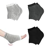 BLMHTWO 3 Paar Hornhaut Socken，Fersensocken Weich und Bequem Feuchtigkeitsspendende Socken Gel Fersen Socken MäNnlich Weiblich Socken Mit Fersenpolster für Trockene Harte Rissige Haut