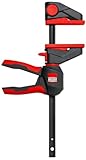 BESSEY Einhandzwinge mit drehbarem Griff EZ360M-15, Spannweite 150 mm Ausladung 60 mm, einfaches Überkopfarbeiten, Innovativer 360° Dreh-Mechanismus, Gewicht 0,41 Kg
