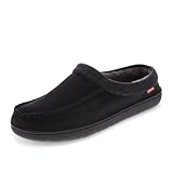 Levi's Victor Herren-Clog-Hausschuhe, Microsuede, Schwarz, Medium