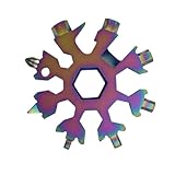 Multifunktionaler Edelstahl-Schneeflockenschlüssel, Mehrzweck-Schraubendreher, Handwerkzeug, 18-in-1 (bunt)