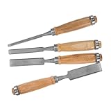 ROMISBABA 4 Stück Teiliges Stechbeitel Set mit Ergonomischen Holzgriffen Präzise Holzschnitzwerkzeuge für Handwerk und Tischlerarbeiten Vielseitig Einsetzbar für Schnitzen Formen Gestalten