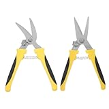 iplusmile 2 Stück Blechschere werkzeug Geflügelschere Küchenschere Fleischschneideschere Schere Handschere Besäumscheren schwere Schere Kabelschneider Edelstahl