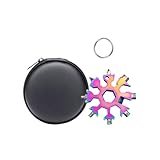 YFOZD Multifunktionaler 18-in-1-Schneeflocken-Werkzeug, Schlüsselanhänger, Sechskantschlüssel, Handwerkzeug (bunt)