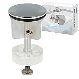 tecuro - Universal Excenterstopfen Ablaufstopfen Ø 40 mm, für 1 1/4 Zoll Ablaufventil, hochglanzverchromt - 12006