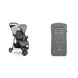 Hauck Dreirad Buggy Citi Neo 3 & Universal Sitzauflage für Buggys, Kinderwagen, Fahrradanhänger, Baumwolle, Atmungsaktiv, Weich, Einfache Befestigung,Sommer & Winter, Charcoal Grau