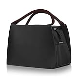 Philorn Lunch Tasche Lunchtasche Wasserdicht Leichte Picknicktasche Mittagessen Isoliertasche Thermotasche für Arbeit und Schule, Schwarz