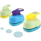 Rayong Stanzer Rund 3 Stück Stanzer Kreis Motivstanzer Rund Motivlocher Papierstanzer Rund Stanzer Set Ausgestanztes Motiv für Basteln, Scrapbooking, Geschenkanhänger(8mm 15mm 25mm) (Rund)
