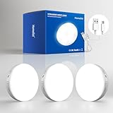 Homelist Nachtlicht mit Bewegungsmelder, 3 Stück Akku Bewegungsmelder Licht, treppenbeleuchtung innen, 3 Modi Auto/ON/OFF, LED Nachtlicht Kinder, für Treppe, Schlafzimmer, Küche, Flur, Badezimmer