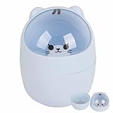 Netter Mini Desktop Mülleimer, Cartoon Katze Tier Form Abfalleimer mit Schwingendeckel Mini Countertop Mülleimer Büro Mülleimer Kleine Mülleimer für Zuhause(Blau)