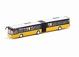 siku 3736, Gelenkbus, 1:50, Metall/Kunststoff, Gelb, Bereifung aus Gummi, Öffenbare Türen