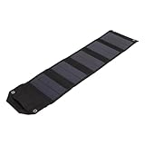 USB Faltbares Solarladegerät, Breite Kompatibilität, Tragbares Solarpanel-Ladegerät 5V 3A Staubdicht für Camping (SPB5Z B Schwarz)