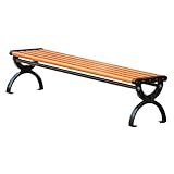 ZMTGLTG Öffentliche Parkbank for öffentliche Plätze und Gemeinden: Lange, verdickte und korrosionsbeständige Holzbank, geeignet for Plätze und Gärten im Freien(150cm)