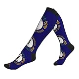 Sport-Kompressionssocken mit Kentucky-Staatsflagge, Damen-Laufsocken, Fußballsocken, Oberschenkelhohe Socken, 3 x Schwarz, Einheitsgr��e