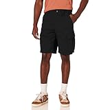 Amazon Essentials Herren 25cm Cargo-Shorts in klassischer Passform (erhältlich in Big & Tall), Schwarz, 36W