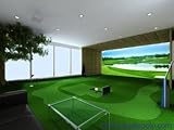 Golfsimulator für Zuhause, 4 Größen, Indoor-Golfsimulator für den privaten und gewerblichen Gebrauch, inklusive HD-Aufprallbildschirm, geeignet für die Verwendung mit allen Golf-Launch-Monitoren für