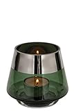 FINK Teelicht - Glas - Tischdekoration - Geschenke für Frauen - grün H 9 cm