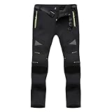 Wanderhose Herren Outdoorhose Damen Wasserdicht Arbeitshose mit Reißverschlusstaschen Hose Leicht Lang Schnell Trocknend Trekkinghose Stretch Radhose Winddicht Funktionshose Mit Gummizug Fahrradhose