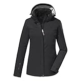 killtec Damen Funktionsjacke/Outdoorjacke mit abzippbarer Kapuze KOS 133 WMN JCKT, schwarz, 42, 38383-000