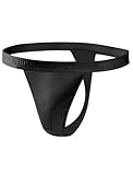 sesto senso Herren String Baumwolle Thong Slips 1er Pack Tanga Sport G-String XL Schwarz