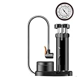SUBLXPoten Fahrradpumpe Mini-Fahrrad-Fußpumpe MAX 140 PSI mit Manometerventil mit Nadel for Rennrad-Mountainbike-Pumpe Luftpumpe Fahrrad