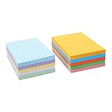 TEMPNAP 500 Stück Liniert Memo Karten Notizblock Papier Farbig Indexkarten für Büro Schule Vokabel Lernen Praktische Handliche Schreibkarten