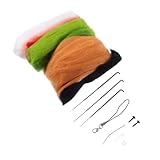 Mobestech Nadelfilzset für Anfänger mit Wollfilz und Zubehör DIY Filzset Schafwolle für Kreative Handarbeit Inklusive Nadel und Anleitung als Dekoration und Geschenk