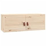 vidaXL Wandschrank, Hängeschrank mit viel Stauraum, Schwebeschrank für Wohnzimmer, TV Schrank Wohnzimmerschrank Holzschrank, Massivholz Kiefer